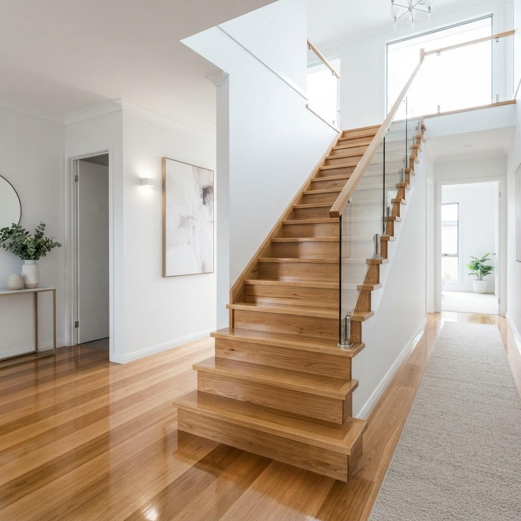 Clean staircase and hallway