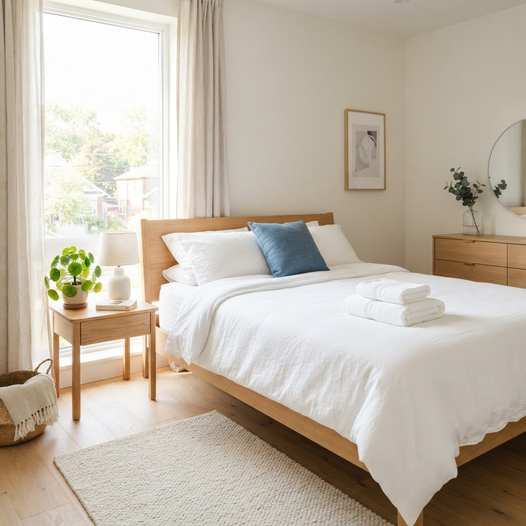 Immaculately clean bedroom