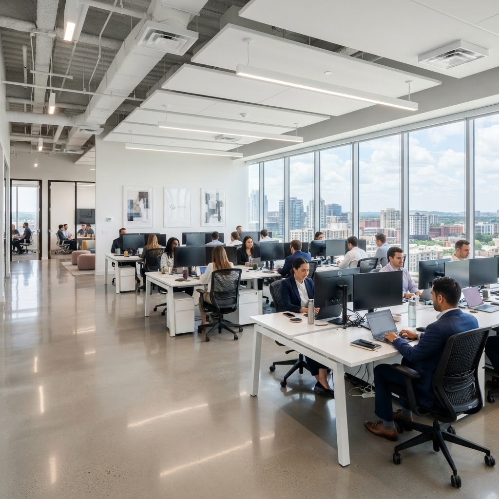 Clean modern office space